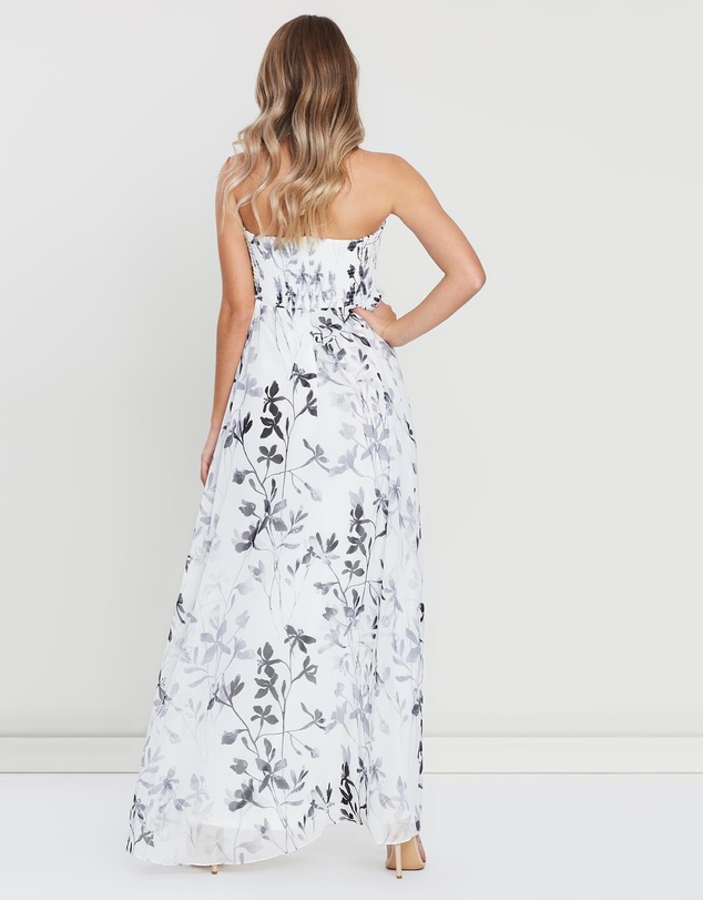 SKIVA - Strapless Print Maxi Dress