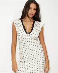 Dazie - Date Night Polka Dot Maxi Dress