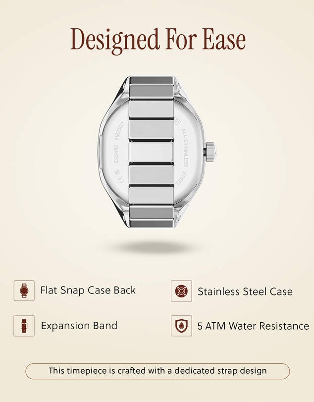 Fossil - Watch Ring Silver Tone Analogue Watch