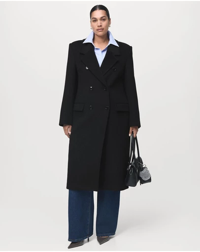 M.N.G - Double-Breasted Wool Coat