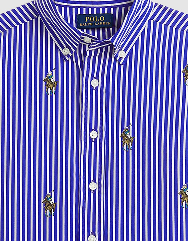 Polo Ralph Lauren - Polo Bear Striped Cotton Shirt - Babies-Kids