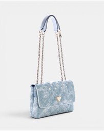 GUESS - Giully II Convertible Denim Flap Bag