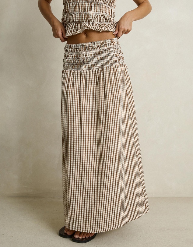 Rhythm - Capri Check Maxi Skirt