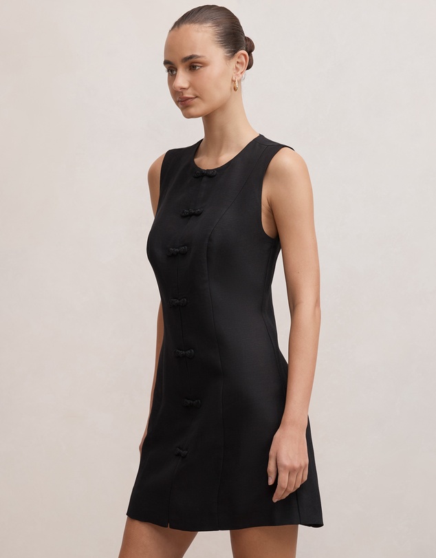 Forever New - Ari Embroidered Closure Mini Dress