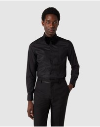 Politix - Slim Long Sleeve Panelled Formal Shirt