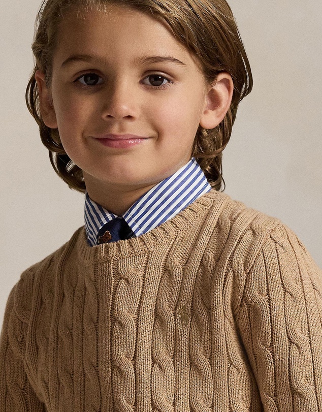 Polo Ralph Lauren - Cable-Knit Cotton Sweater - Babies-Kids