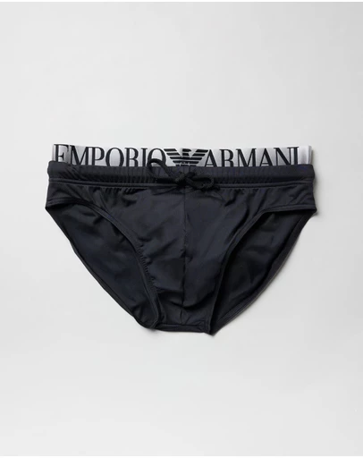 Emporio Armani - 2-Pack Logo Waistband Swim Briefs