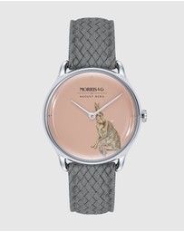 August Berg - Morris 30mm Feather Silver Grey Perlon