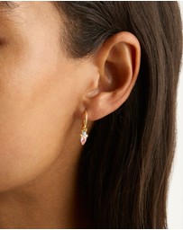 By Charlotte - Gold Cherished Connections Hoops
