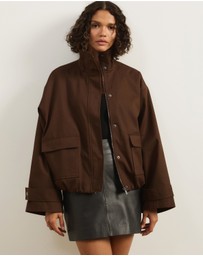Atmos&Here - Taya Funnel Neck Twill Bomber