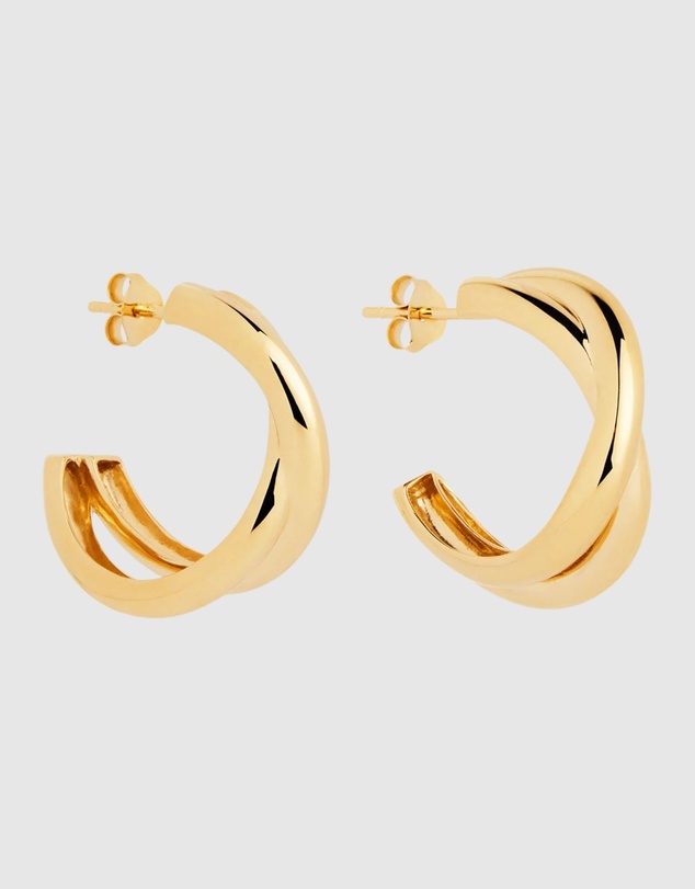 Najo - Café Yellow Gold Earrings