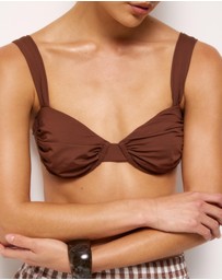 AERE - Ruched Underwire Bikini Top