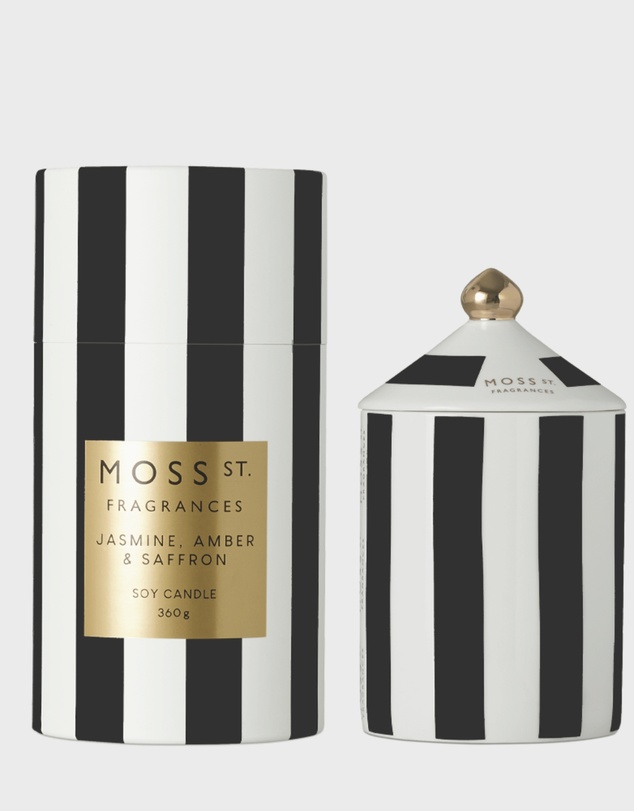 Moss St Fragrances - Jasmine, Amber & Saffron Ceramic Candle 360g