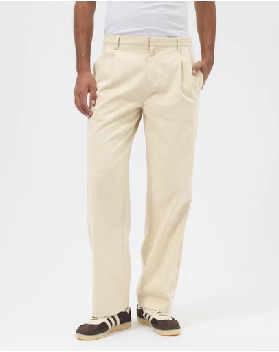 AERE - Aiden Double Pleat Relaxed Chinos