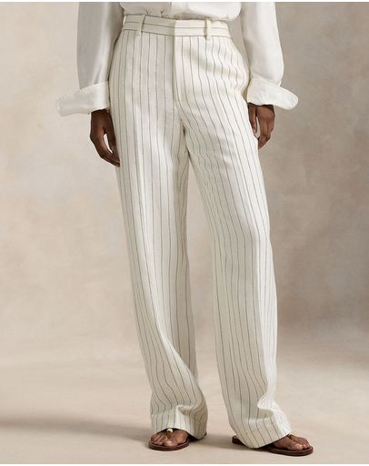 Crm & Brwn Pinstripe