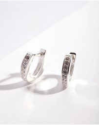 Lovisa - Sterling Silver Cubic Zirconia Huggie Earrings