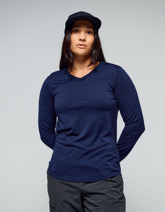 Kathmandu - 100% Merino Long Sleeve V-Top