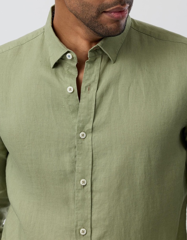 Brooksfield - Linen Casual Long Sleeve