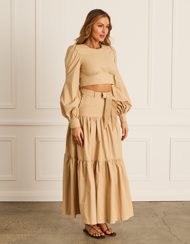 Heaven Australia - Latte Tia Maxi Skirt