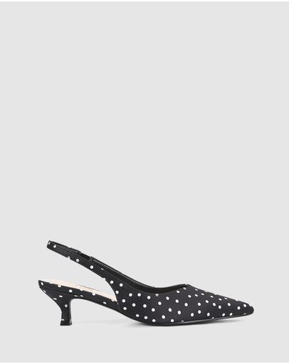 Black Polka Dot Satin