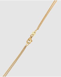 Elli Jewelry - Necklace Layer Crystal Circle 925 Sterling Silver Gold-Plated