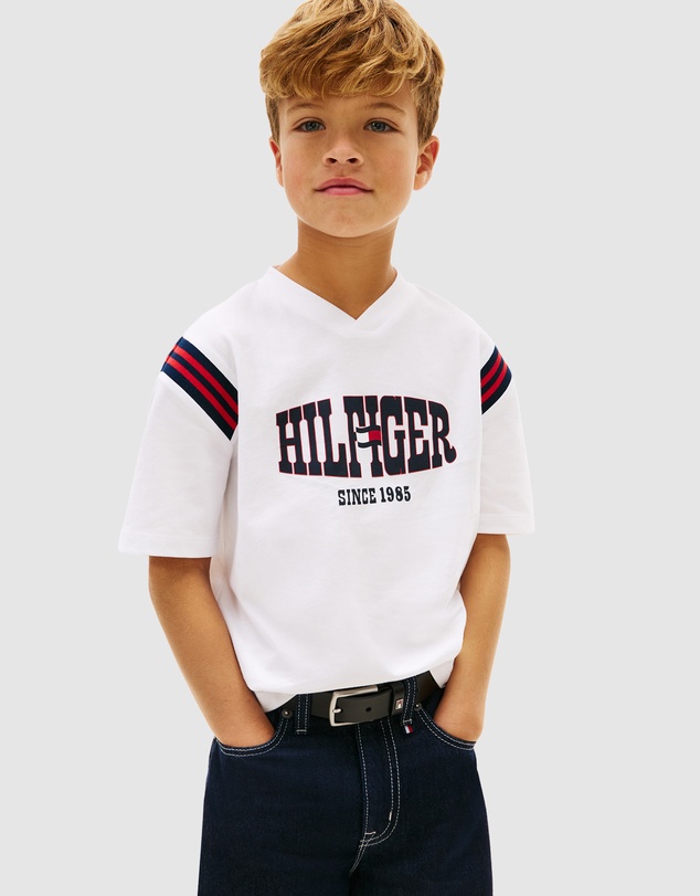 Tommy Hilfiger - Boys Logo Jersey V-Neck T-Shirt - Teens