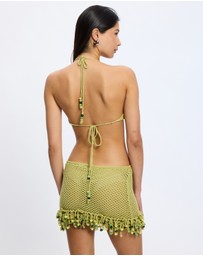 Jaded London - Crochet Bead Trim Twist Detail Mini Dress