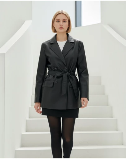 Mossée - Evelyn Belted Leather Jacket