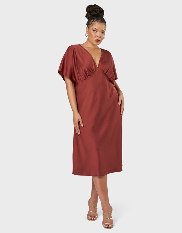 Pink Dusk by Curve Project - Wanting More Midi Dress