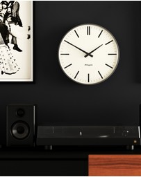 Newgate - Newgate Radio City Wall Clock Bold Black Marker Dial - Matte Blizzard Grey