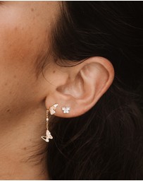 Wanderlust + Co - Butterfly Opal Gold Earrings