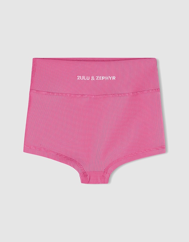 Zulu & Zephyr Mini - Mini Stripe Rib Boy Shorts - Kids