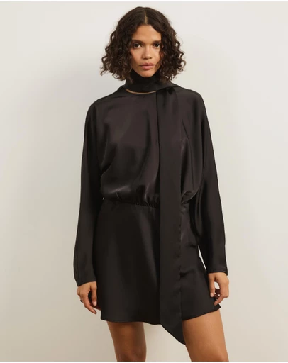 Atmos&Here - Dani Scarf Satin Mini Dress