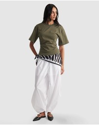 Decjuba - Amelia Pleated Waist Tee