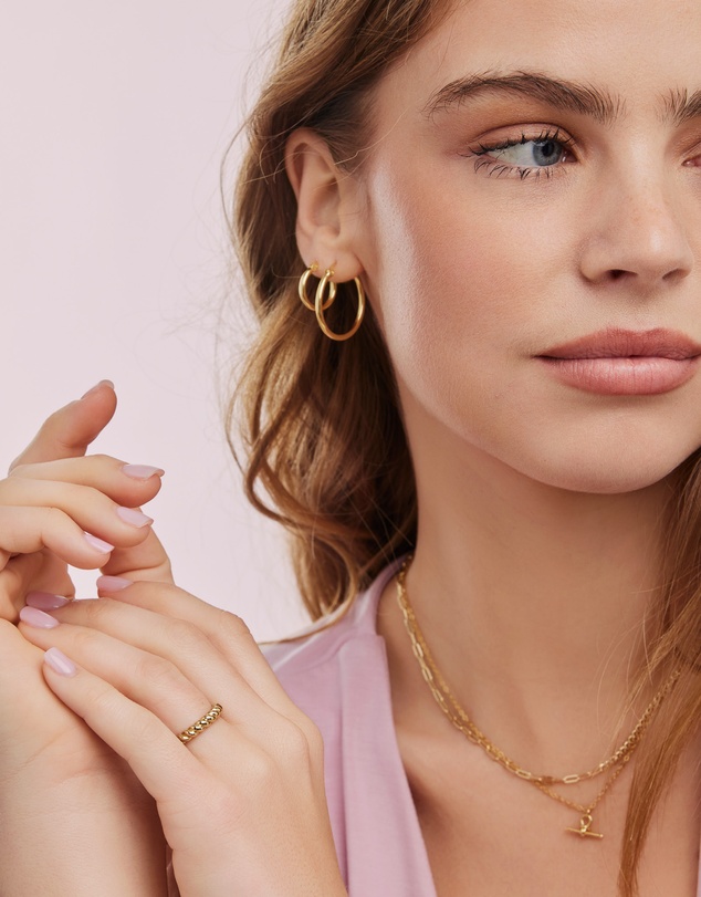 Zoe Olivia - 14K Gold Vermeil 20mm Hoop Earrings