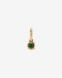 Michael Hill - Created Round Green Emerald Birthstone Pendant in 10kt Yellow Gold