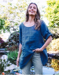 CAMIXA - Federica Linen Tunic Top