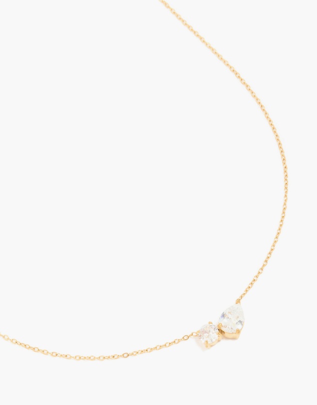 Lovisa - Waterproof Gold Plated Stainless Steel Cubic Zirconia Mixed Shape Pendant Necklace