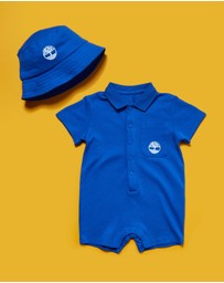 Timberland - Short Sleeve All-in-One and Bucket Hat Set - Babies