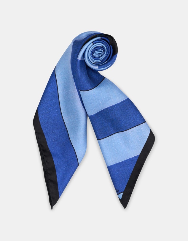 Oroton - Slub Silk Stripe Scarf
