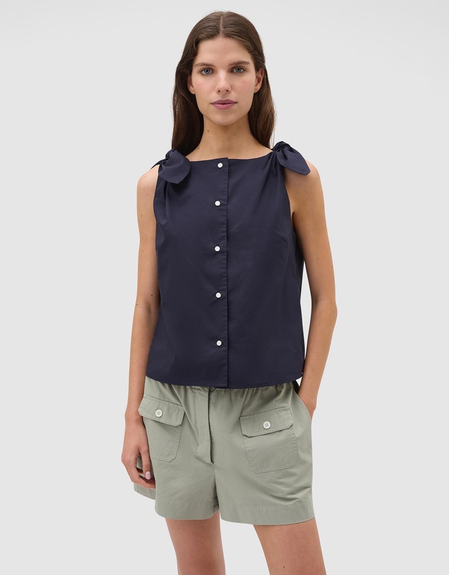 Oroton - Tie Shoulder Shell Top