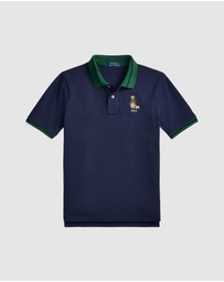 Polo Ralph Lauren - Polo Bear Cotton Mesh Polo Shirt - ICONIC EXCLUSIVE - Teens