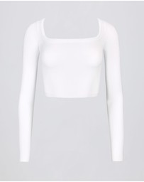 BO+TEE - Alumna Seamless Soft Rib Cut-Out Crop Top