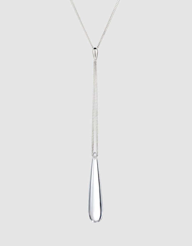 Elli Jewelry - Resin Teardrop Y-Necklace in 925 Silver