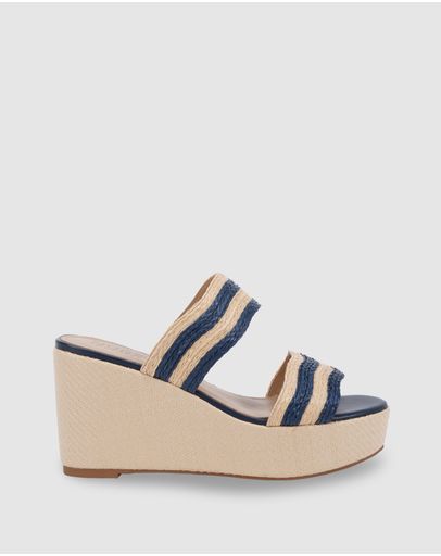 Navy/Natural Raffia