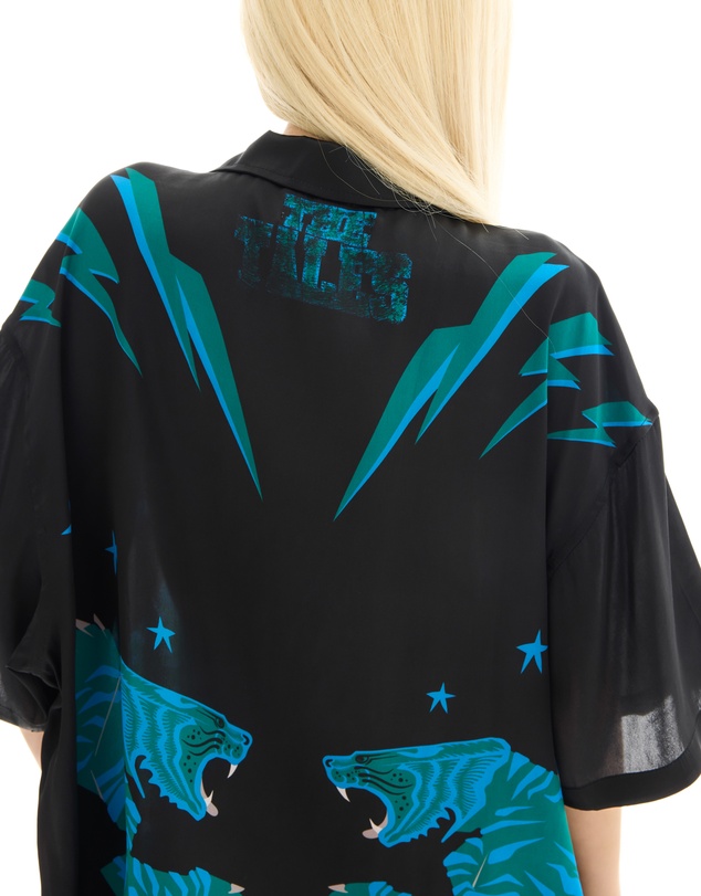 THE TALES - Osaka Tiger Silk Shirt Dress