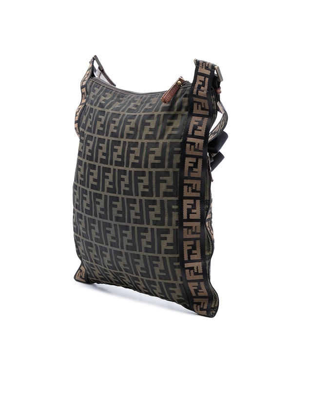Pre-Loved by Azura Reborn - Pre-Loved Zucca Canvas FF Flat Messenger Bag