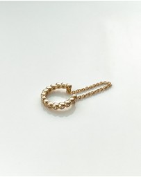Wanderlust + Co - Pave Drop Chain Gold Ear Cuff