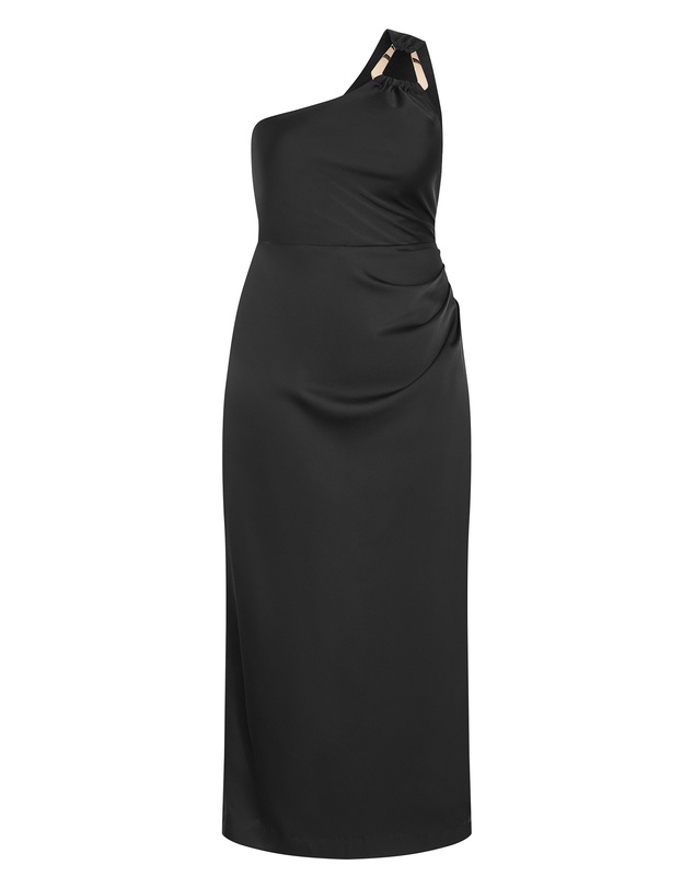 City Chic - Plus sizeJoy One Shoulder Maxi Dress - black