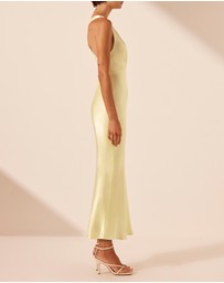 Shona Joy - La Lune Plunged Cross Back Midi Dress